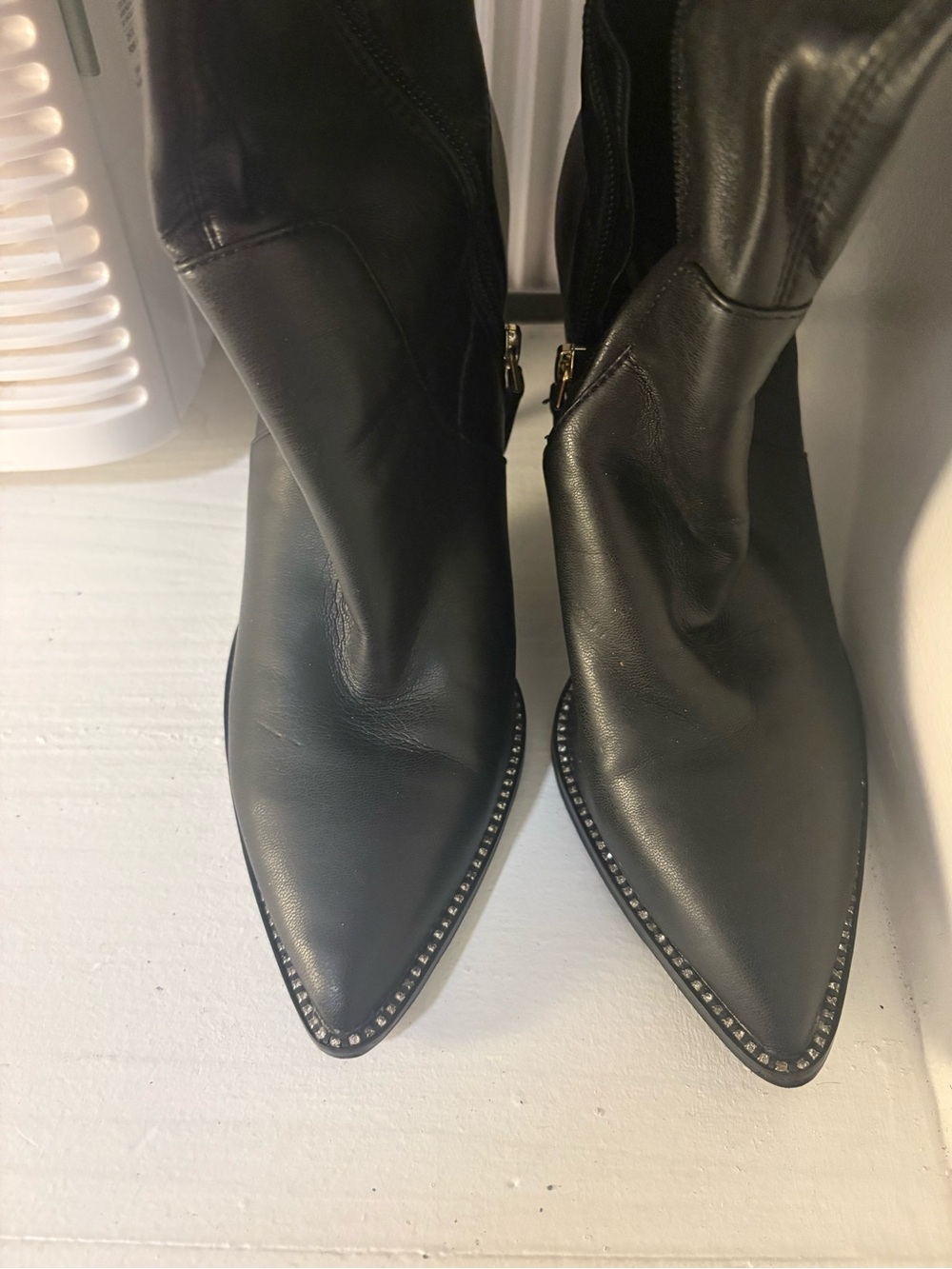 Jennifer Lopez Black Over-the-Knee Pointed-Toe Boots - Picture 2 of 5